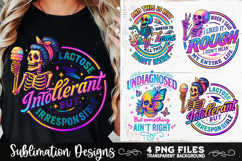 Funny Skeletons Sarcastic Retro PNG Sublimation Product Image 2