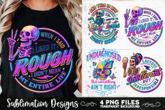 Funny Skeletons Sarcastic Retro PNG Sublimation Product Image 3