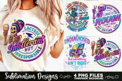 Funny Skeletons Sarcastic Retro PNG Sublimation Product Image 7