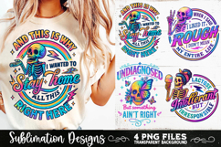 Funny Skeletons Sarcastic Retro PNG Sublimation Product Image 5