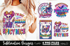 Funny Skeletons Sarcastic Retro PNG Sublimation Product Image 6