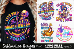 Funny Skeletons Sarcastic Retro PNG Sublimation Product Image 3