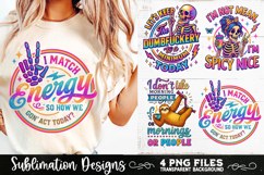 Funny Skeletons Sarcastic Retro PNG Sublimation Product Image 7