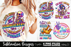 Funny Skeletons Sarcastic Retro PNG Sublimation Product Image 6