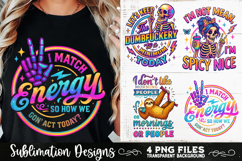 Funny Skeletons Sarcastic Retro PNG Sublimation Product Image 8