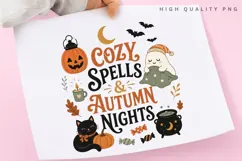Cozy Spells And Autumn Nights PNG Sublimation Design Product Image 3