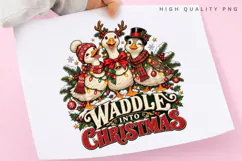 Festive Christmas Geese Waddle Into Christmas Winter Holiday Product Image 3