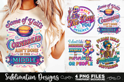 Funny Skeletons Sarcastic Retro PNG Sublimation Product Image 2