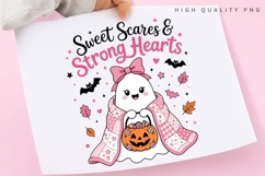 Sweet Scares And Strong Hearts PNG, Pink Ribbon Ghost Product Image 3
