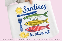 Sardines in Olive Oil Vintage Fish PNG Product Image 2