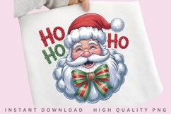 Ho Ho Ho Santa Bow PNG Product Image 1