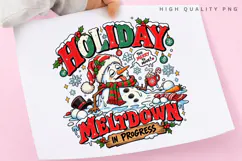 Funny Snowman Holiday Meltdown Christmas Winter Hot Cocoa Product Image 3