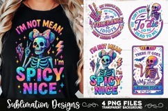 Funny Skeletons Sarcastic Retro PNG Sublimation Product Image 2