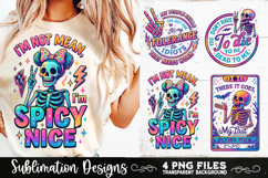 Funny Skeletons Sarcastic Retro PNG Sublimation Product Image 4