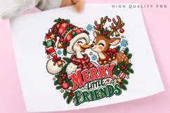 Merry Little Friends Christmas Reindeer Duck Winter Holiday Product Image 3