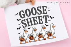 Goose Sheet Halloween PNG, Funny Ghost Goose Shirt Design, Product Image 3