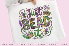 Just Bead It Mardi Gras PNG Design Product Image 1