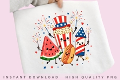 Cute 4th of July PNG Design, Kawaii Patriotic Food Product Image 1