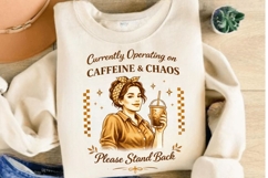 Currently Operating On Caffeine And Chaos PNG Design Product Image 3