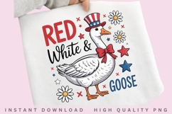 Red White Goose Patriotic PNG Design Product Image 2