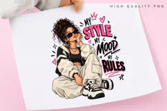 Style Rules PNG, Trendy Girl Fashion Illustration Product Image 3