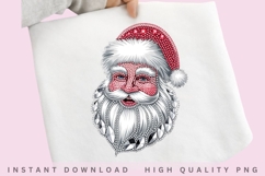 Bling Santa Rhinestone PNG Design Product Image 1