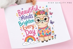 Beautiful Minds Brighten Every Day PNG Sublimation Design Product Image 3