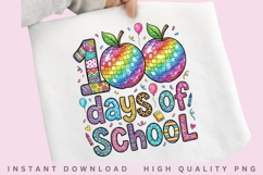 100 Days of School Disco PNG Design Product Image 1