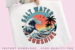 Salt Water Sunshine PNG, Retro Beach Summer Sublimation, Product Image 2