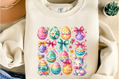 Cute Easter Eggs and Bunny Pastel Floral Spring Holiday Product Image 5