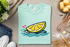 Fresh Lemon Slice Ocean Waves Summer Beach Tropical Product Image 3