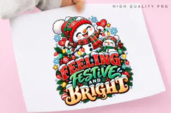 Cute Snowman Family Feeling Festive and Bright Christmas Product Image 3