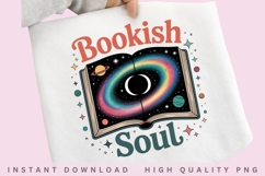 Bookish Soul Celestial PNG Design Product Image 1