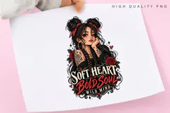 Soft Heart Bold Soul PNG, Wild Mind Woman Design Product Image 3