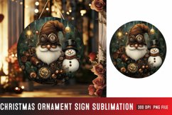 Christmas Ornaments Round Sign PNG, Christmas Round Sign PNG