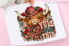 Cute Highland Cow Yule Love This Christmas Winter Holiday Product Image 3