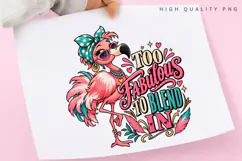 Cute Pink Flamingo Too Fabulous to Blend In Colorful Fashion Product Image 3