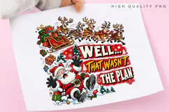 Funny Santa Sleigh Reindeer Christmas Holiday Winter Humor Product Image 3