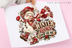 Winter Looks Good on Me Cute Snowman Christmas Holiday Product Image 3