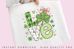 Lucky Love Shamrock PNG Design Product Image 2