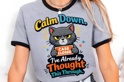 Calm Down Case Closed Funny Cat PNG Design Product Image 3