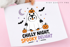 Chilly Night Spooky Delight PNG Sublimation Design, Ghost Product Image 3