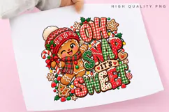 Cute Gingerbread Oh Snap It's Sweet Christmas Winter Holiday Product Image 3