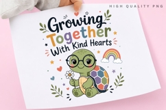 Growing Together With Kind Hearts PNG Sublimation Design Product Image 3