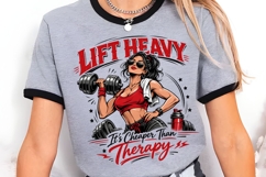 Lift Heavy Gym Girl PNG Design Product Image 3