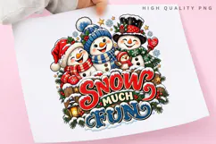 Snow Much Fun Cute Snowmen and Penguin Winter Holiday Product Image 3