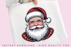 Rhinestone Santa Png, Christmas Png Product Image 1