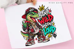 Wild Stay Wild Stay Loud Crocodile Monster Street Graffiti Product Image 3