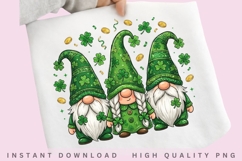 St Patrick Gnome Trio PNG Product Image 1