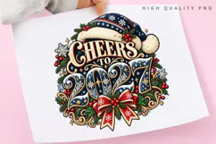 Cheers to 2027 Festive Winter Christmas Holiday Celebration Product Image 3